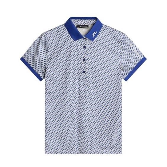 J.Lindeberg Tour Tech Print dámské polo, tour geo moonbeam