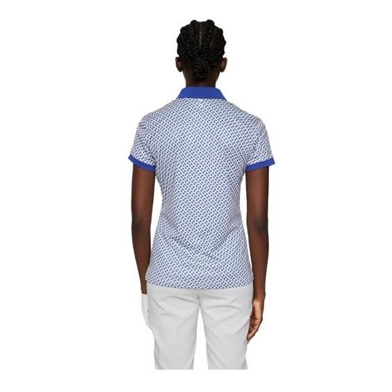 J.Lindeberg Tour Tech Print dámské polo, tour geo moonbeam
