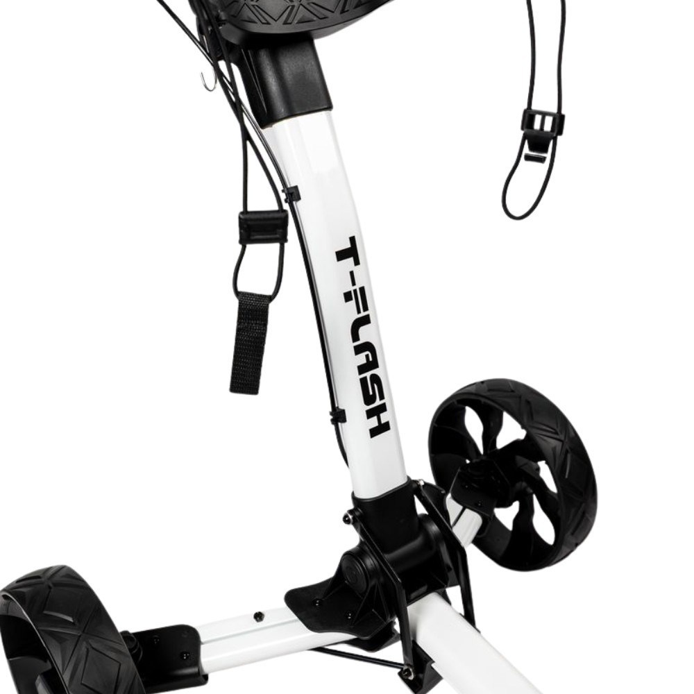 TriLite T-Flash manuální golfový vozík, bílo/černý, karbonový dekor