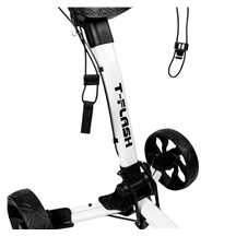 TriLite T-Flash manuální golfový vozík, bílo/černý, karbonový dekor