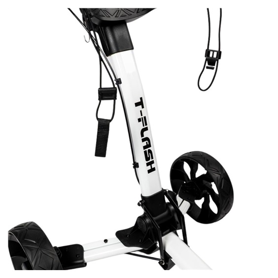 TriLite T-Flash manuální golfový vozík, bílo/černý, karbonový dekor