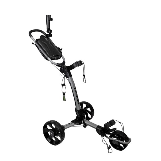 TriLite T-Flash manuální golfový vozík, šedo/černý, karbonový dekor