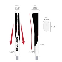 Golf Pride Reverse Taper putter grip, Flat Medium