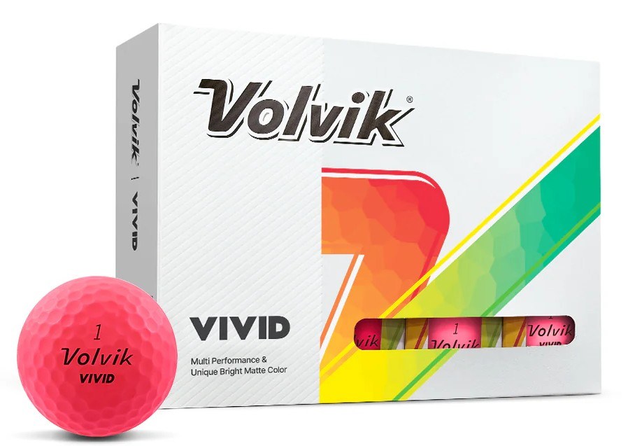Volvik Vivid golfové míčky, růžové
