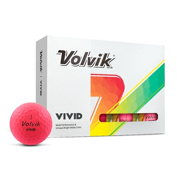 Volvik Vivid golfové míčky, růžové