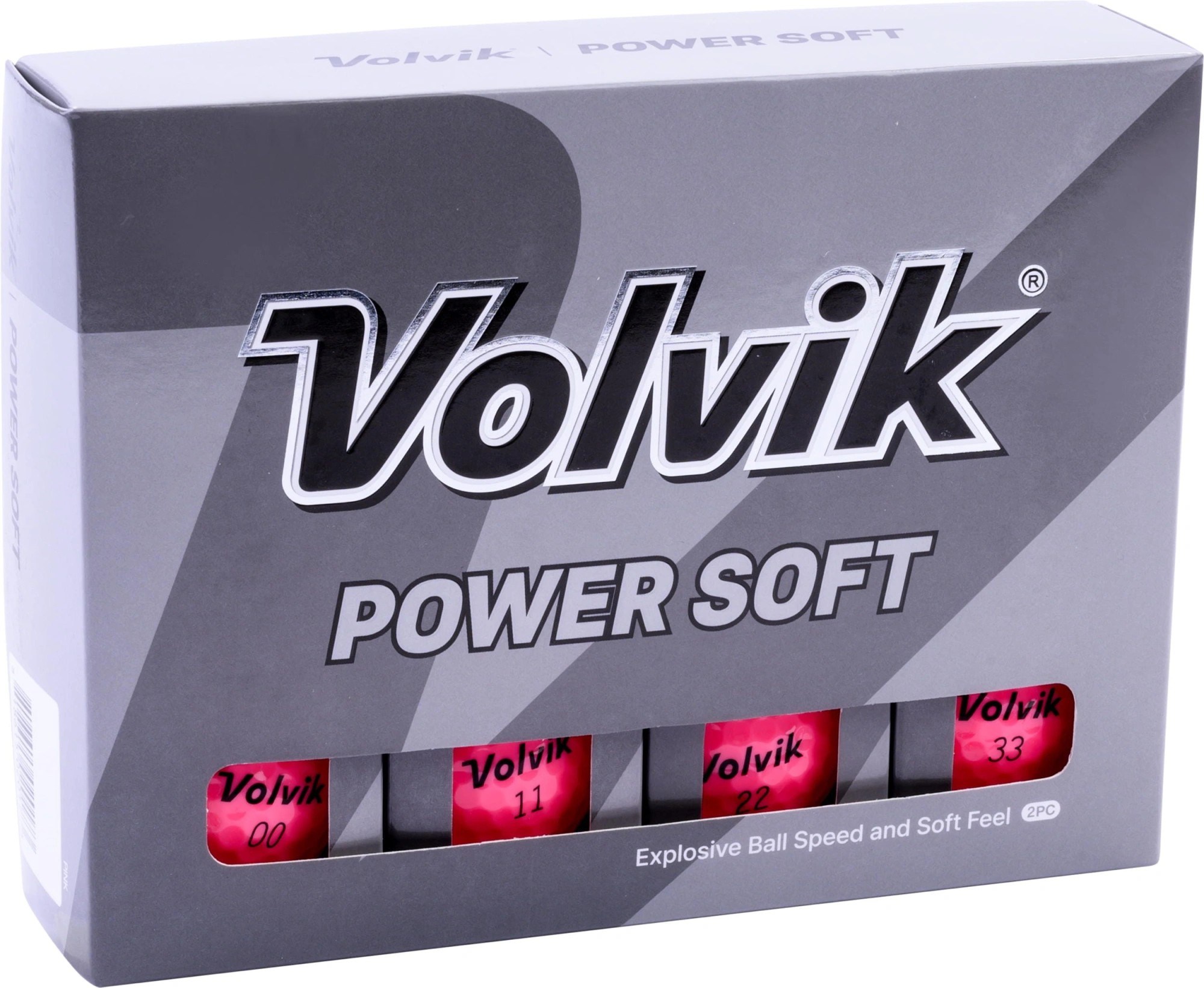 Volvik Power Soft golfové míčky, růžové