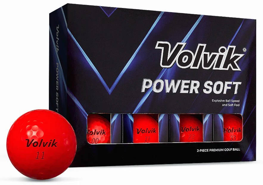 Volvik Power Soft golfové míčky, červené
