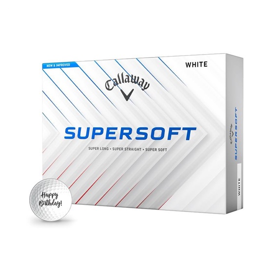 LIMITED - Callaway Supersoft golfové míčky, HAPPY BIRTHDAY