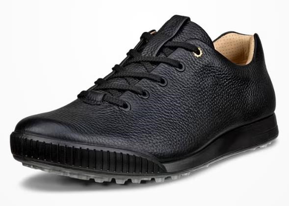 Ecco Golf Street Retro pánské kožené golfové boty, černé