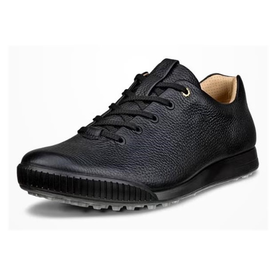 Ecco Golf Street Retro pánské kožené golfové boty, černé