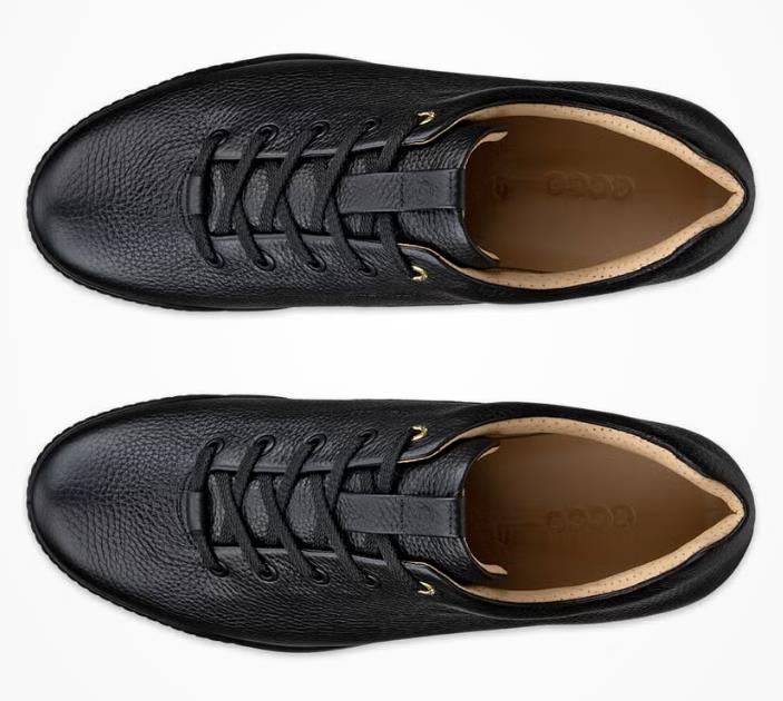 Ecco Golf Street Retro pánské kožené golfové boty, černé