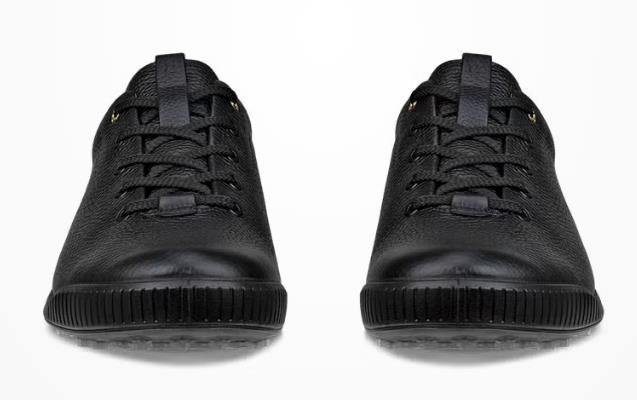 Ecco Golf Street Retro pánské kožené golfové boty, černé