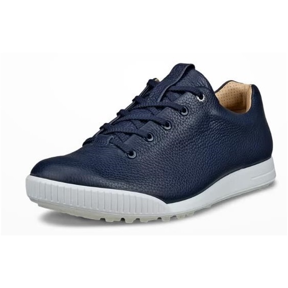 Ecco Golf Street Retro pánské kožené golfové boty, modré