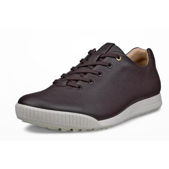Ecco Golf Street Retro pánské kožené golfové boty, hnědé