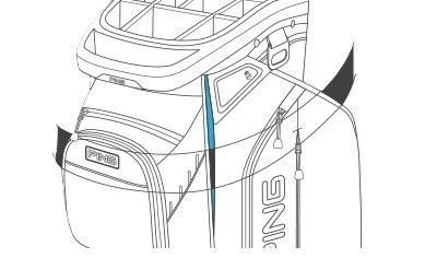 Ping Traverse 244 cart bag ,tmavě modro/béžový