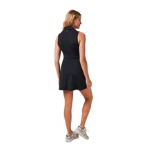 Travis Mathew Moveknit Sleeveless Polo golfové šaty, černé