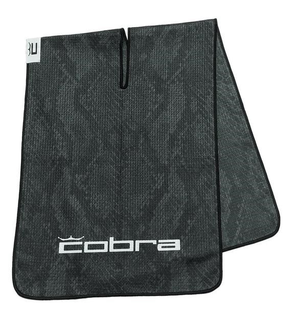 Cobra Snakeskin golfový ručník, black snakeskin