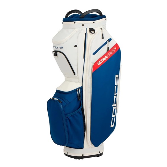 Cobra Ultralight 2 cart bag, sugared almond/estate blue/pop red