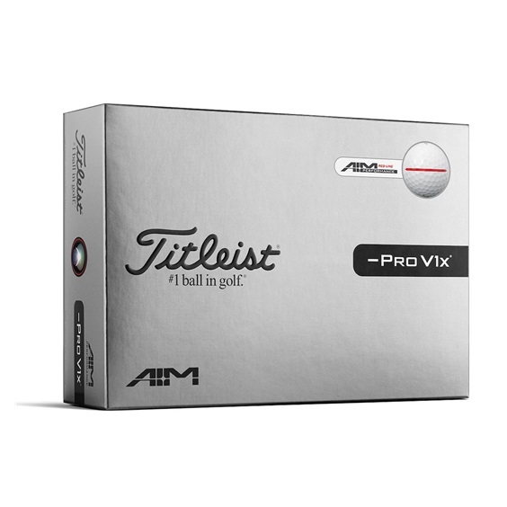 Titleist Pro V1x Left Dash Performance Alignment Red golfové míčky