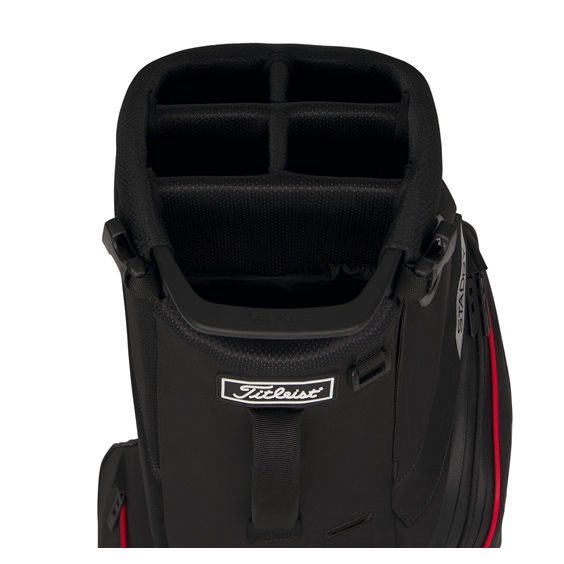 Titleist Players S5 StaDry stand bag, černo/červeno/graphite