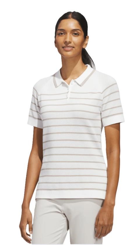 Adidas Ultimate365+ Stripe Knit dámské polo, bílé
