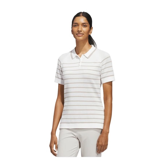 Adidas Ultimate365+ Stripe Knit dámské polo, bílé