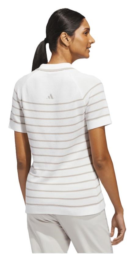 Adidas Ultimate365+ Stripe Knit dámské polo, bílé
