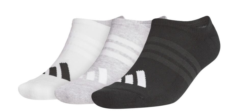 Adidas No Show pánské ponožky, mix barev, 3páry