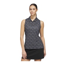 Adidas Ultimate365 All Over Print Sleeveless polo bez rukávů, černé