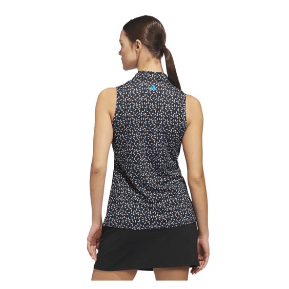 Adidas Ultimate365 All Over Print Sleeveless polo bez rukávů, černé