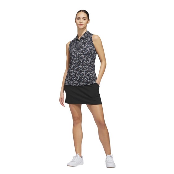 Adidas Ultimate365 All Over Print Sleeveless polo bez rukávů, černé