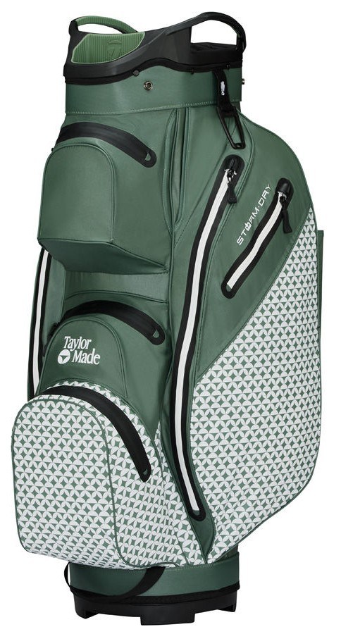 TaylorMade Storm-Dry Waterproof cart bag, heritage icon dark sage