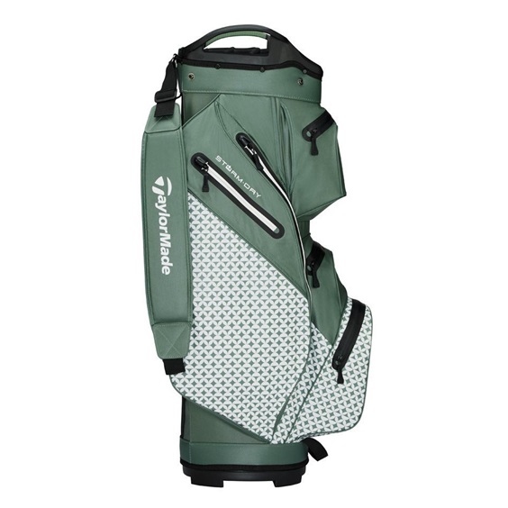 TaylorMade Storm-Dry Waterproof cart bag, heritage icon dark sage