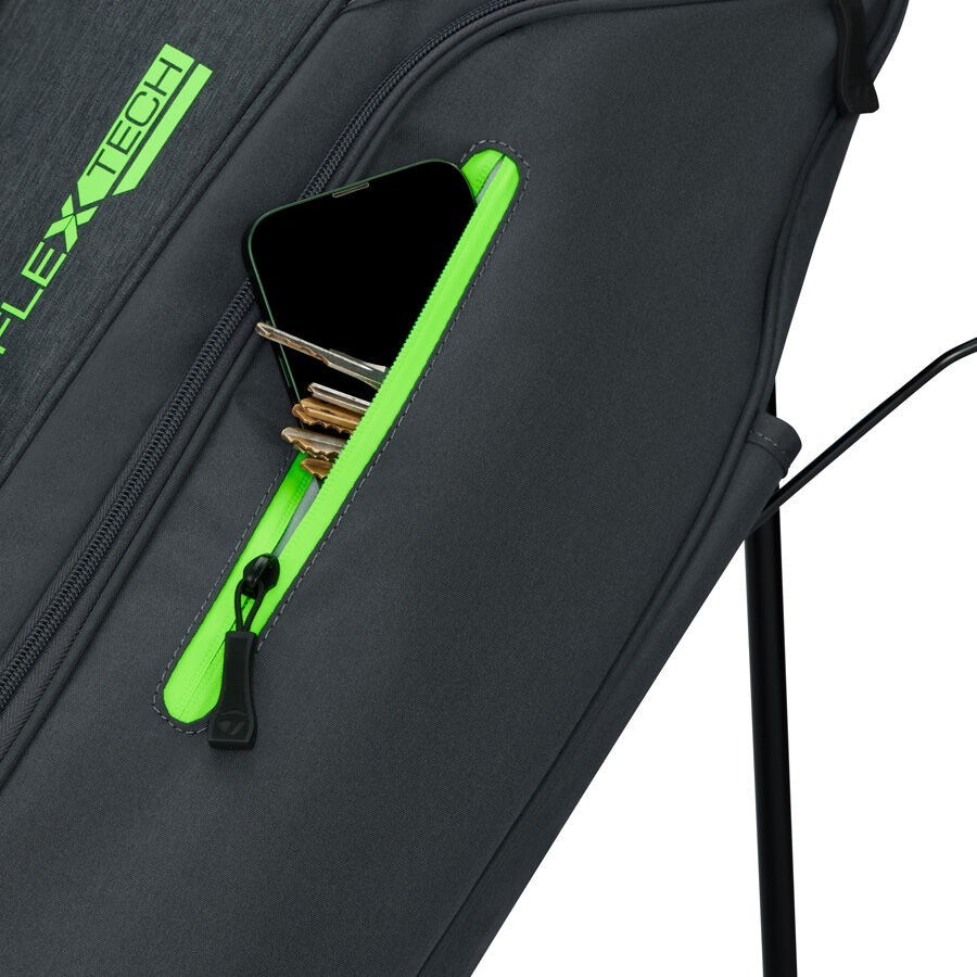 TaylorMade FlexTech stand bag, šedo/neon zelený