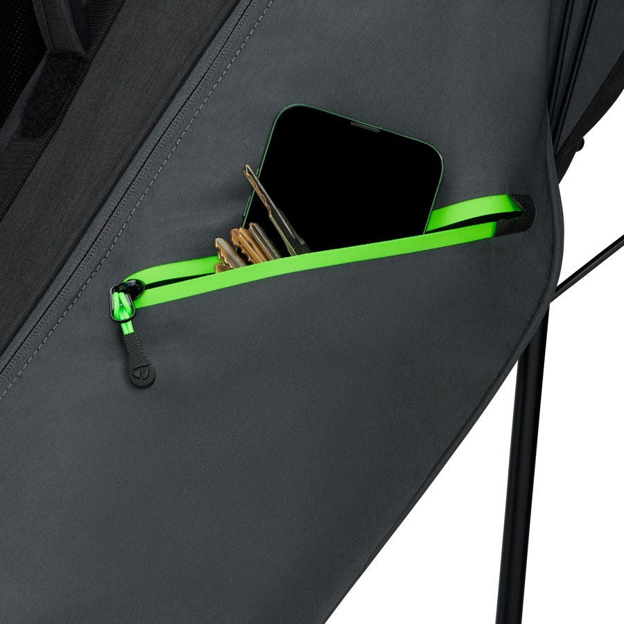 TaylorMade Flextech Carry stand bag, šedo/černo/neon zelený