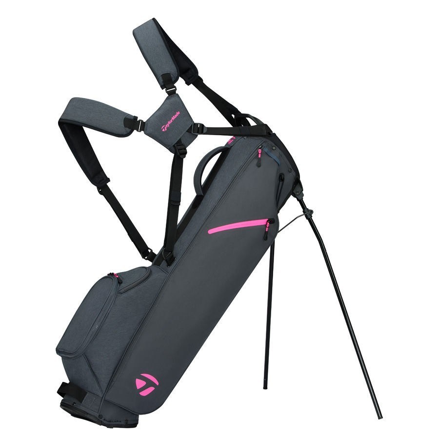 TaylorMade Flextech Carry stand bag, šedo/neon růžový