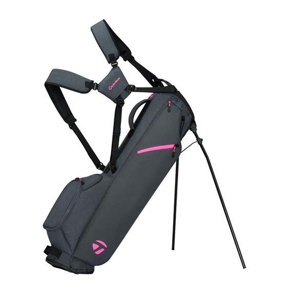 TaylorMade Flextech Carry stand bag, šedo/neon růžový