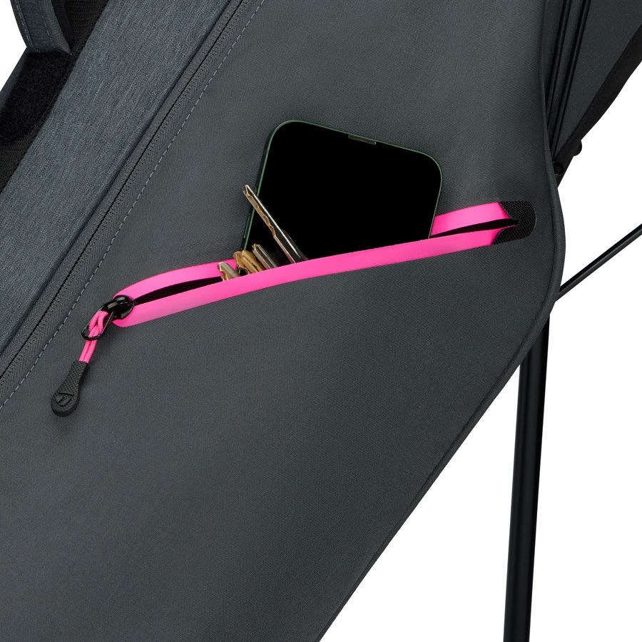 TaylorMade Flextech Carry stand bag, šedo/neon růžový