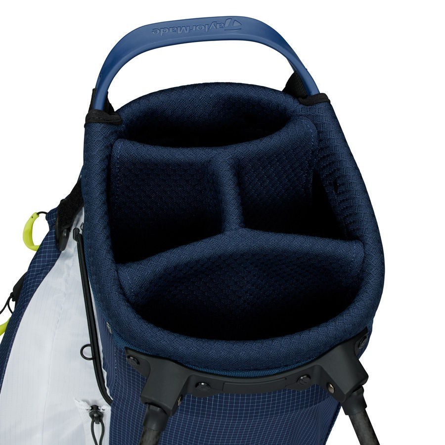 TaylorMade FlexTech Super Lite stand bag, tmavě modro/bílo/neon limetkový