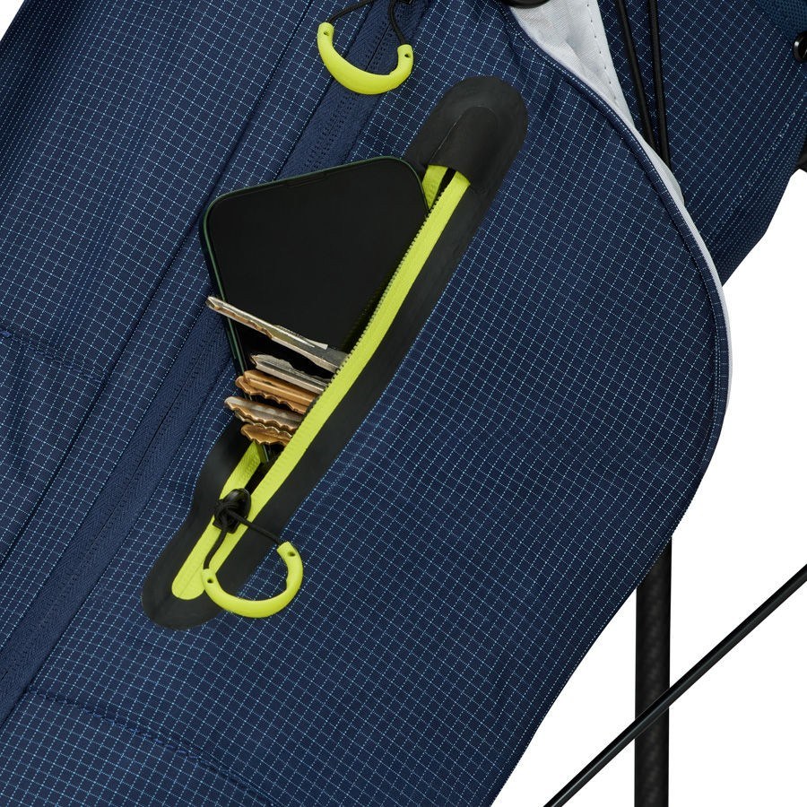 TaylorMade FlexTech Super Lite stand bag, tmavě modro/bílo/neon limetkový