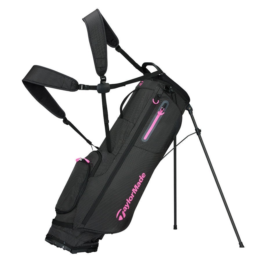 TaylorMade FlexTech Super Lite stand bag, černý/neon růžový
