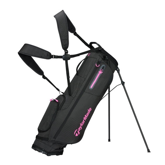 TaylorMade FlexTech Super Lite stand bag, černý/neon růžový