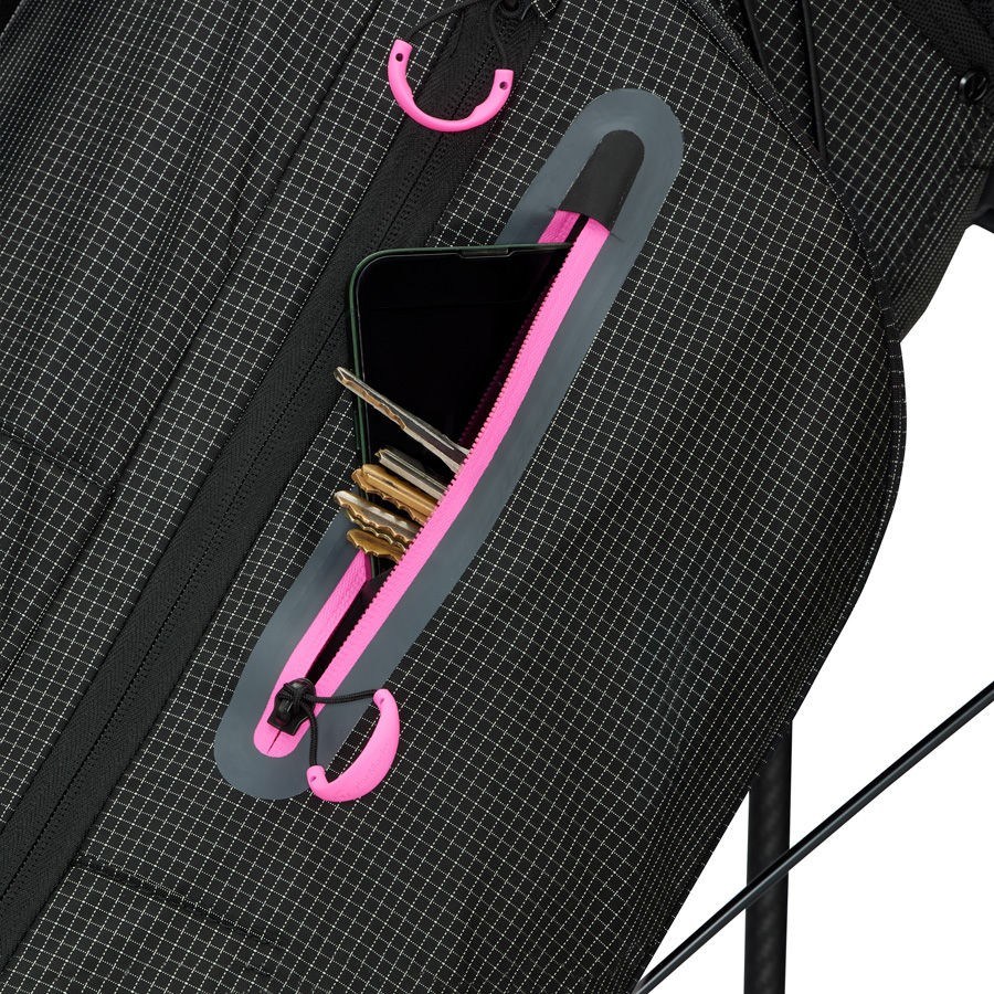 TaylorMade FlexTech Super Lite stand bag, černý/neon růžový