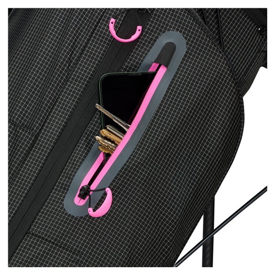 TaylorMade FlexTech Super Lite stand bag, černý/neon růžový