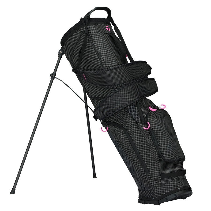 TaylorMade FlexTech Super Lite stand bag, černý/neon růžový