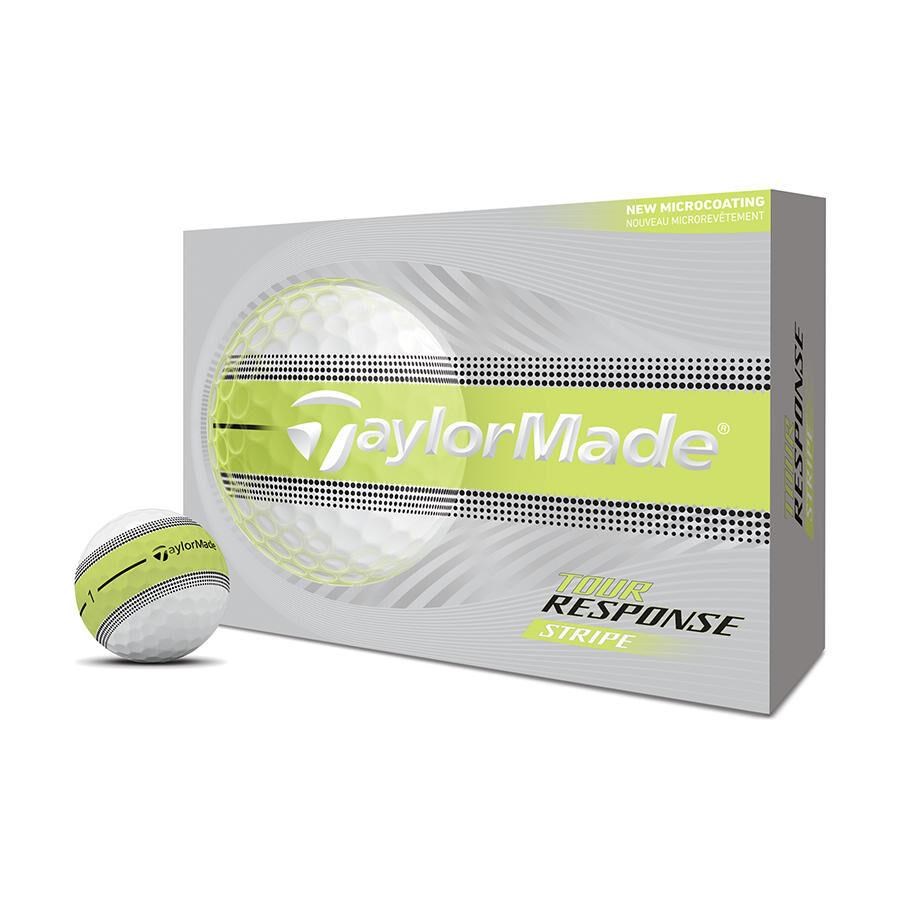 TaylorMade Tour Response Stripe Neon Yellow golfové míče