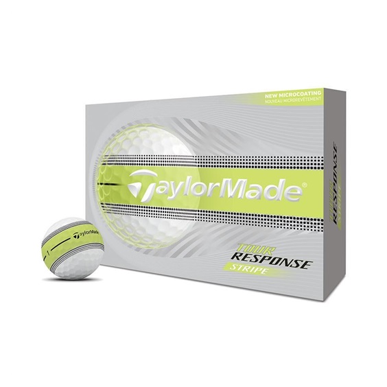 TaylorMade Tour Response Stripe Neon Yellow golfové míče