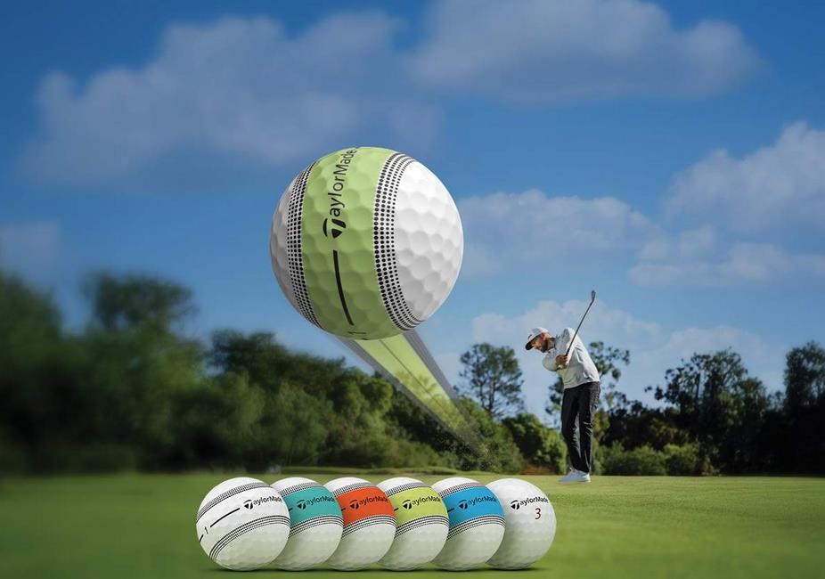 TaylorMade Tour Response Stripe golfové míčky, neon multi