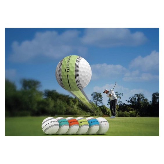 TaylorMade Tour Response Stripe golfové míčky, neon multi