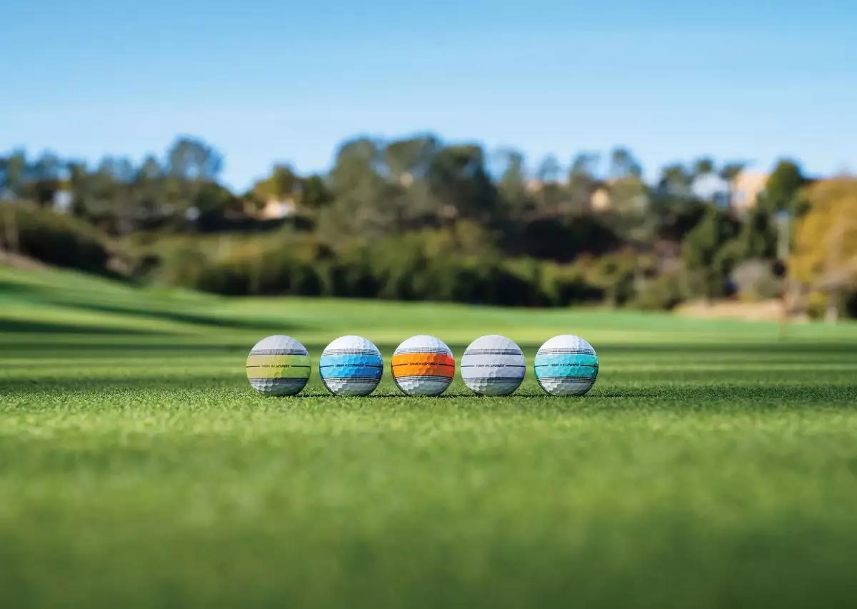 TaylorMade Tour Response Stripe golfové míčky, neon multi